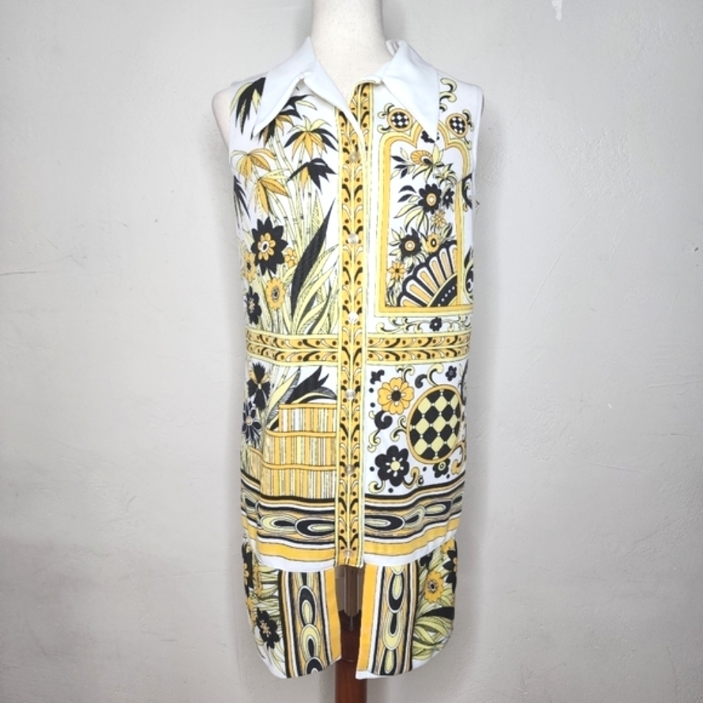 Vintage‎ Couture 60's Mod Groovy Flower Power Shift Dress/Tunic